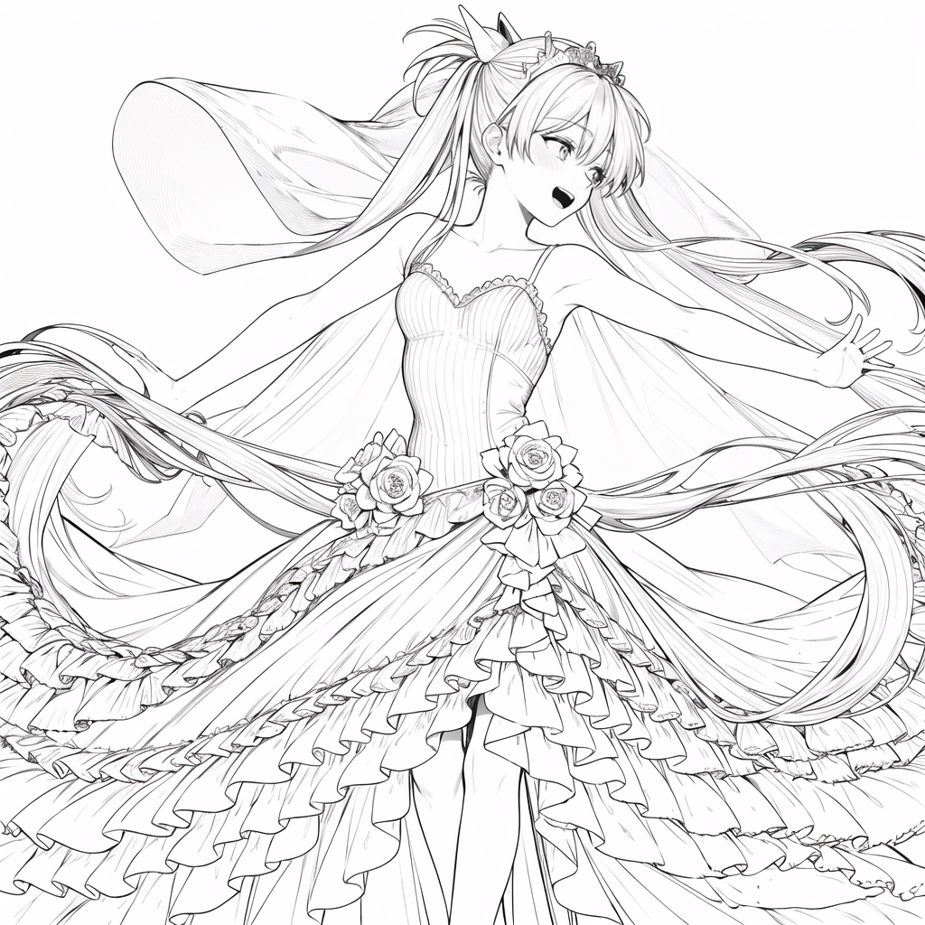 00411-2105181467-Beautiful Bride Asuka Langley joyful dancing in her weddig gown, dress, en pointe, white background, tiara, small breasts_monoch.png